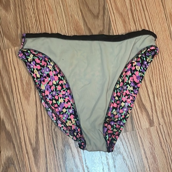 90s Bikini, Bandeau Top, High Rise Bottoms, Bright Floral, Small - Picture 7 of 7